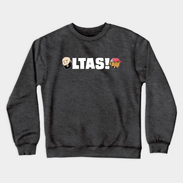 LTAS! Heads White Crewneck Sweatshirt by Brent Hibbard